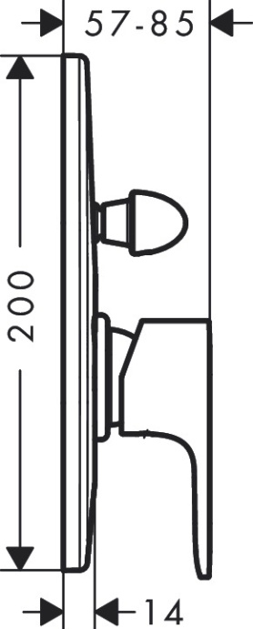 Смеситель для ванны с душем Hansgrohe Rebris E черный матовый 72459670 - 1