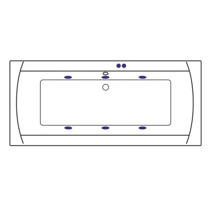 Ванна акриловая Excellent Aquaria Lux Soft 180х80 с гидромассажем белый - бронза WAEX.AQU18.SOFT.BR - 5