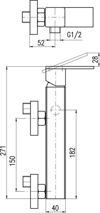 Смеситель для душа Rav Slezak Loira хром  LR580.5 - 1