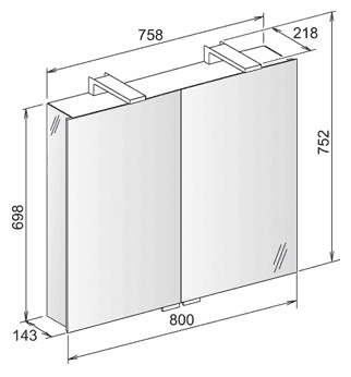 Зеркало-шкаф Keuco Royal Universe 80 см  12703171301 - 4