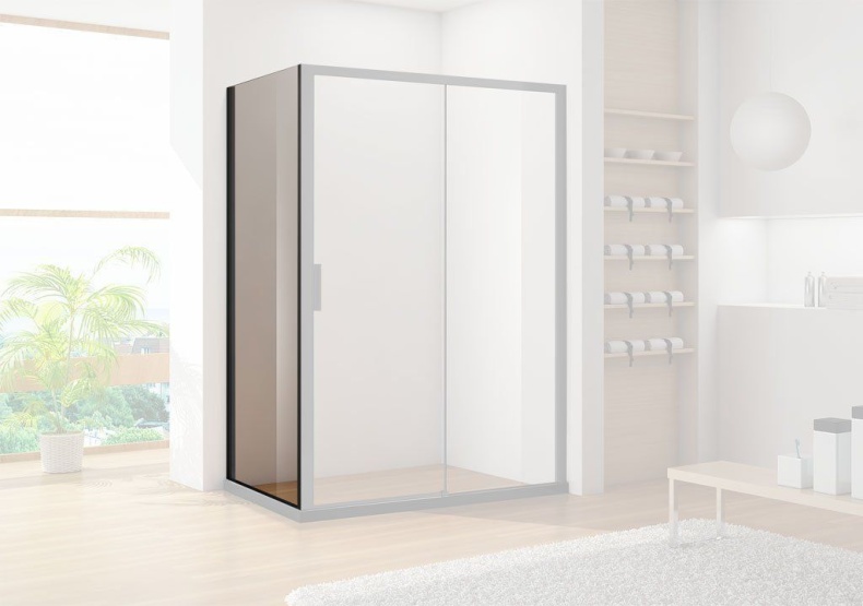 Боковая стенка Aquanet Pleasure AE60-F-100H200U-BT 100, прозрачное стекло 233149 - 0