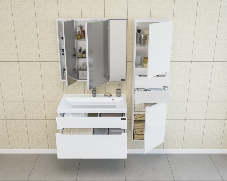 Мебель для ванной СанТа Лондон 80 подвесная - 1