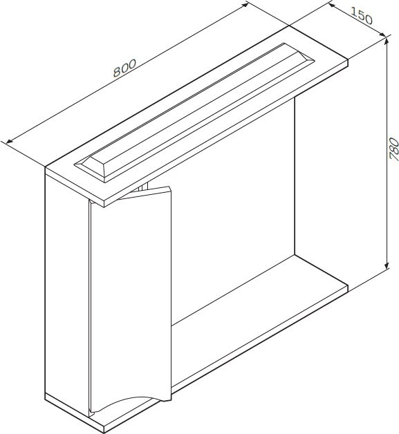 Зеркало-шкаф AM.PM Like 80 L, белый глянец M80MPL0801WG - 8