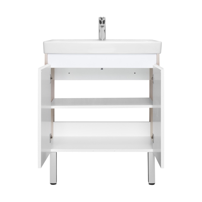 Тумба с раковиной Aquaton Сканди Doors 70 белый - светлое дерево 1A2789K0SDB20 - 5