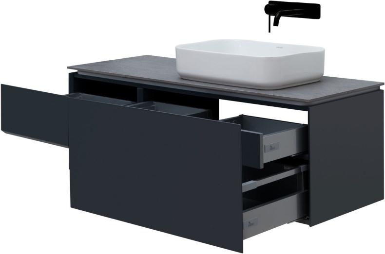 Тумба под раковину Allen Brau Infinity 120 R черный матовый 1.21008.AM - 4