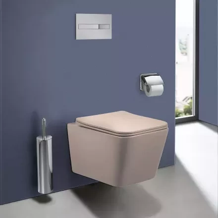 Подвесной унитаз Vincea Q-Line бежевый матовый с сиденьем микролифт VT1-12MC - 1