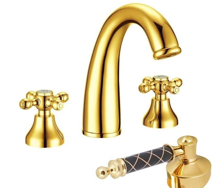 Смеситель для раковины Boheme Tradizionale золото с черным 297-MR-B - 0