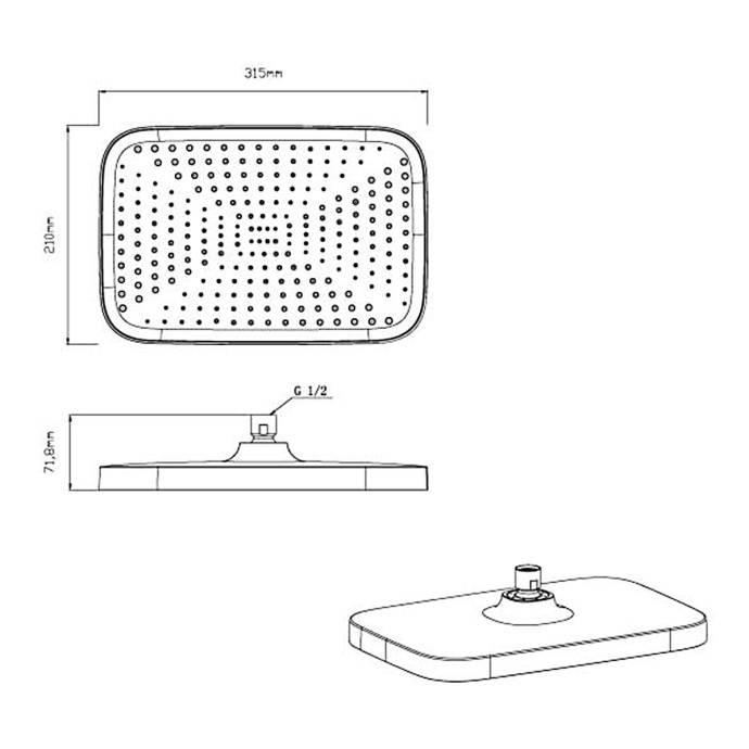 Душевой комплект Vincea с термостатом черный матовый VSFW-432T1MB - 7