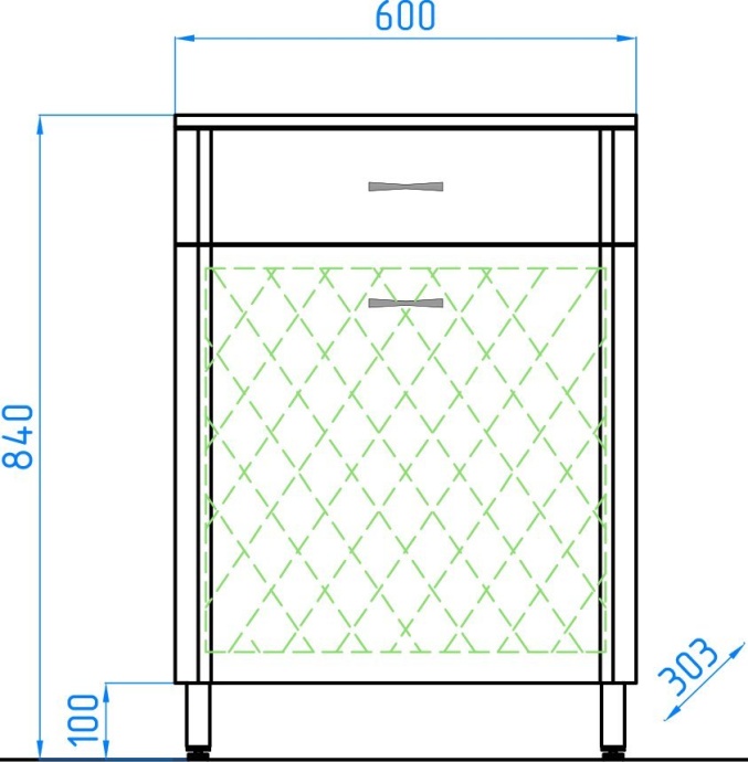 Тумба Style Line Эко Стандарт ТН 60 с бельевой корзиной, белая ЛС-00000229 - 5