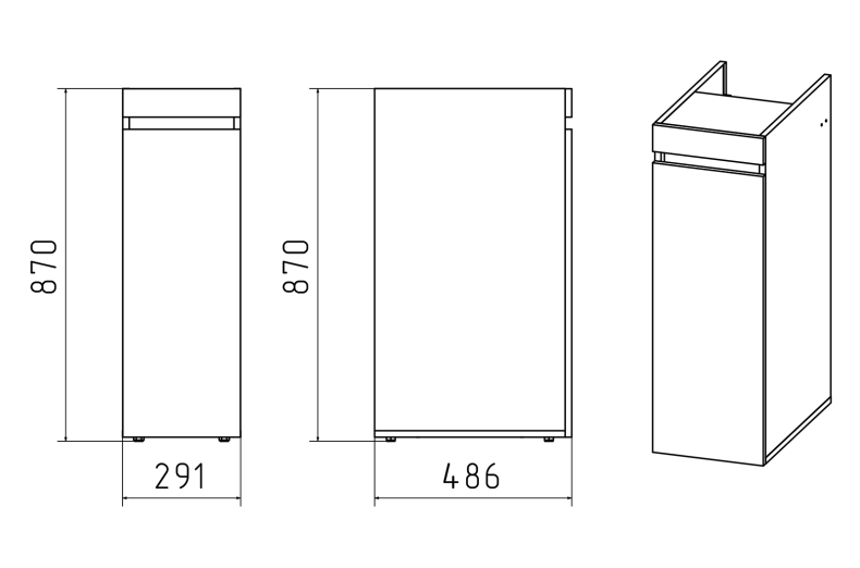 Тумба под стиральную машину Misty Амур 29 белая глянцевая Э-Аму01029-01Пр - 3