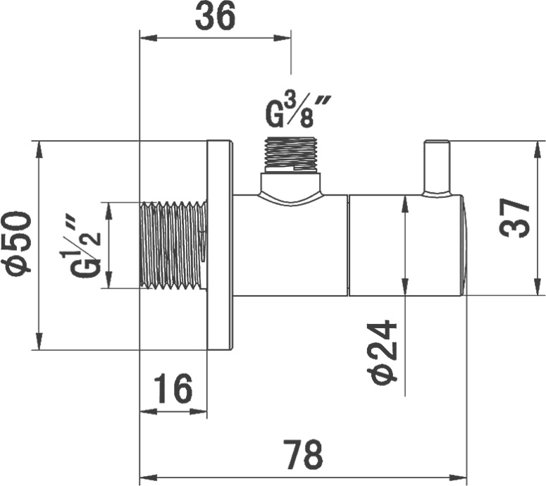 Вентиль Kludi угловой 1584505-00 - 1