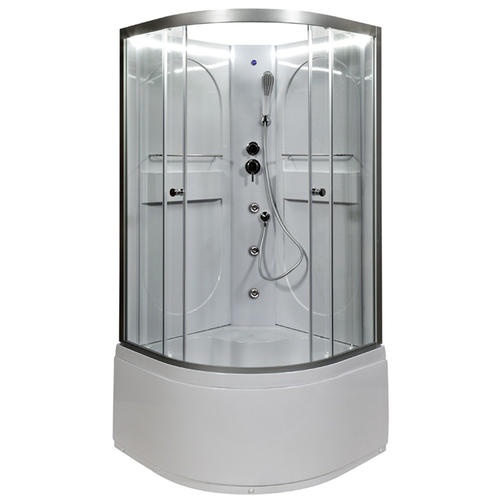 Душевая кабина Deto L 80х80 с гидромассажем, хром  L680NLED+GM - 1