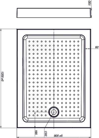 Поддон для душа Vincea VST-3AR-9012 120x90 - 1