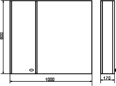 Зеркало-шкаф Comforty Неаполь 100 00004139023 - 3