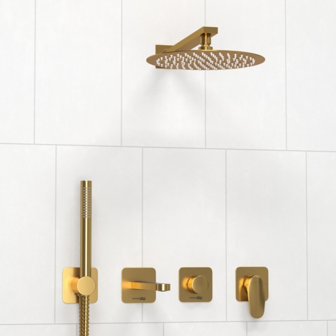 A3651.283.284.180.259.285.194.286 Встраиваемый комплект для ванны с верхней душевой насадкой, лейкой - 0