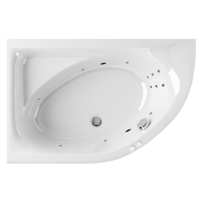 Ванна акриловая Excellent Aquaria Line 170x110 L с гидромассажем белый - хром WAEX.ARL17.LINE.CR - 0
