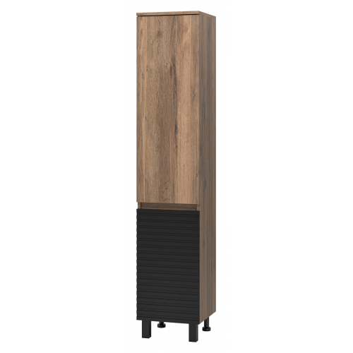 Шкаф-пенал Brevita Dakota 35 L дуб галифакс олово, черный кварц  DAK-050350-19/02Л - 3