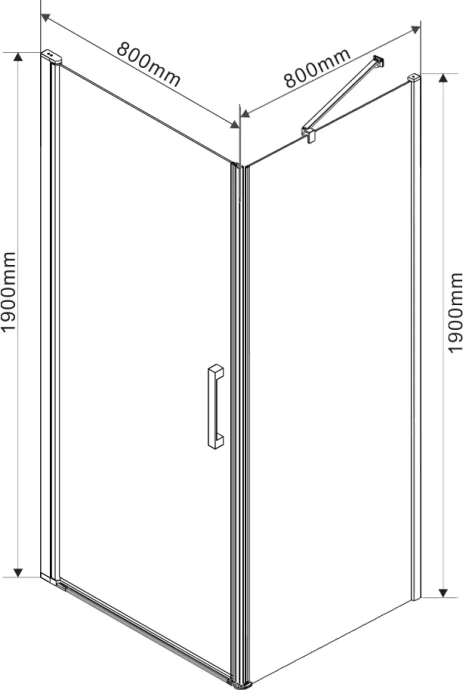 Душевая дверь Vincea Orta 90 хром стекло рифленое VDP-1O900CH-L - 2