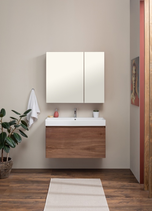 Зеркало-шкаф Aquanet Йорк 85 орех 203954 - 1