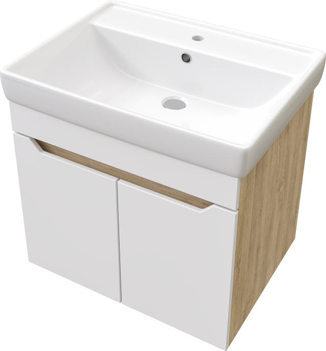 Тумба с раковиной DIWO Архангельск 60 дуб сонома, подвесная 569760 - 2