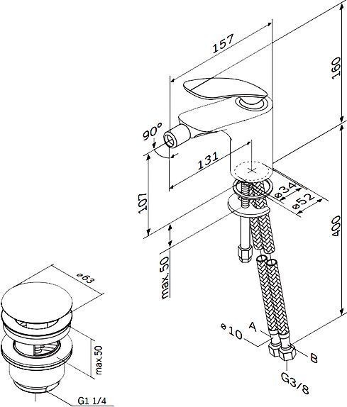 Смеситель AM.PM Sensation F3083164 для биде - 5