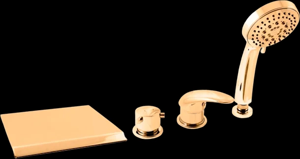 Смеситель на борт ванны Rav Slezak Dunaj золото D474.5PZ - 0