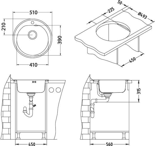 Мойка кухонная Alveus Form Monarch 30 медь 1070807 - 5