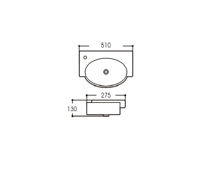 AQ5329-00 раковина 510*275*130 - 1