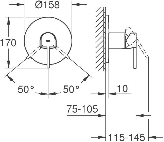Смеситель Grohe Plus 24059003 для душа - 2