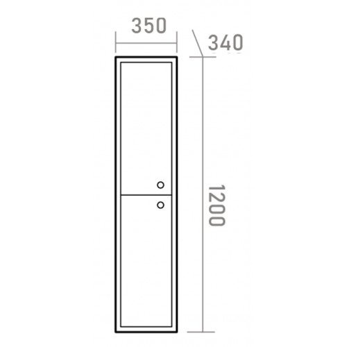 Шкаф-пенал Brevita Анастейша 35 левый серый  Ана-05035-01-01Л - 3