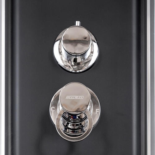 Душевая кабина Deto BM 100х100 с подсветкой, хром  BM4510NLEDBLACK - 6