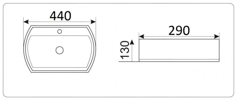 Раковина подвесная Ceramalux N белый  9293 - 12