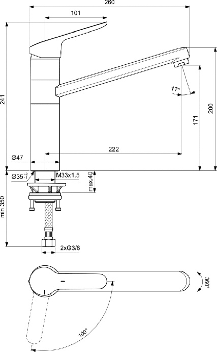 Смеситель для кухни Ideal Standard Ceraflex хром BC135AA - 2