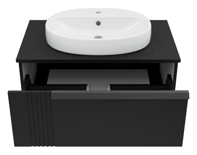 Тумба под раковину Brevita Savoy 80 черный  SAV-09080-0301Я - 2