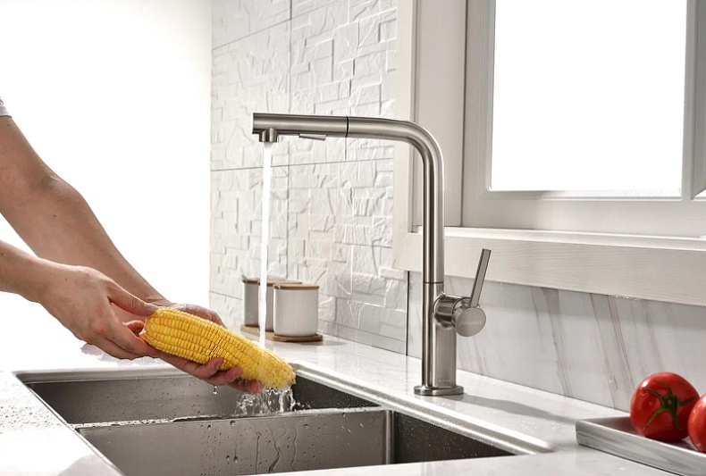 Смеситель для кухни Paulmark Neo сталь Ne214419-Ni - 14