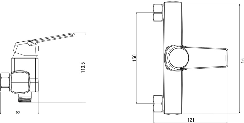 Смеситель для душа DIWO Смоленск SM-06cr - 5