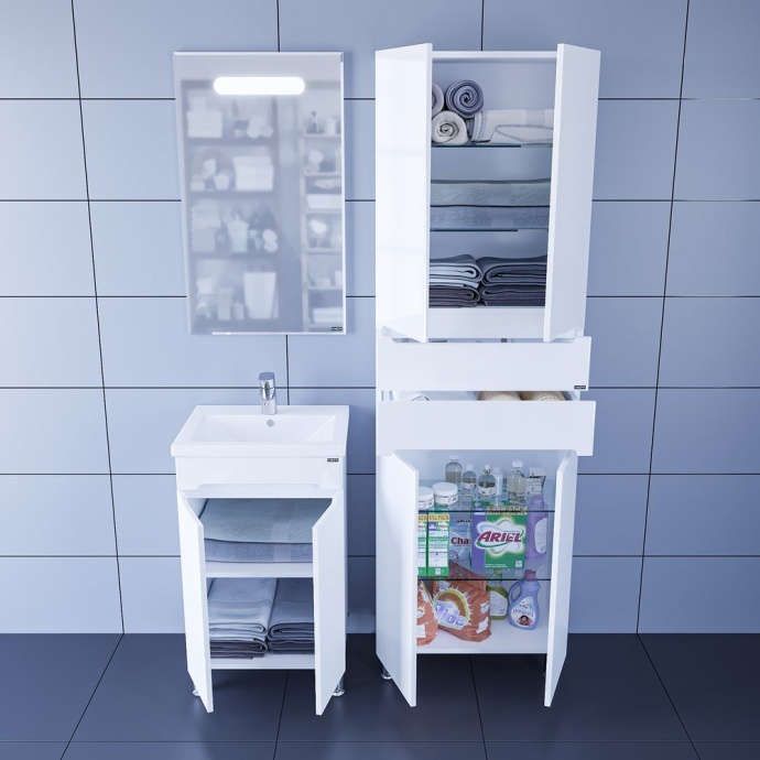 Тумба под раковину напольная Санта Лондон 50 белый 224014 - 4