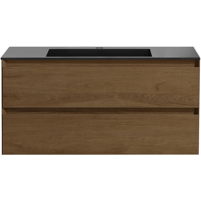 Тумба под раковину Vincea Luka 100 2 ящика темное дерево VMC-2L100TO - 1