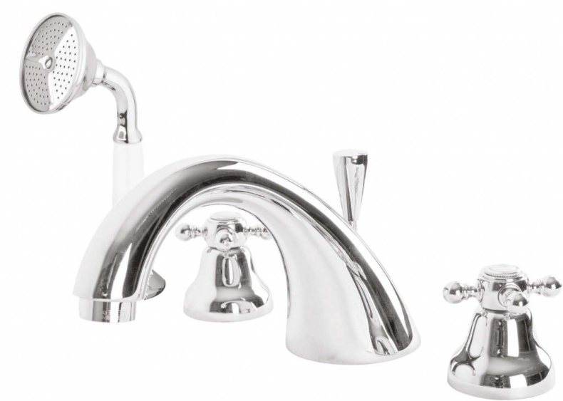 Смеситель для ванны Cezares Golf золото 24 карат  GOLF-BVD-03/24 - 0