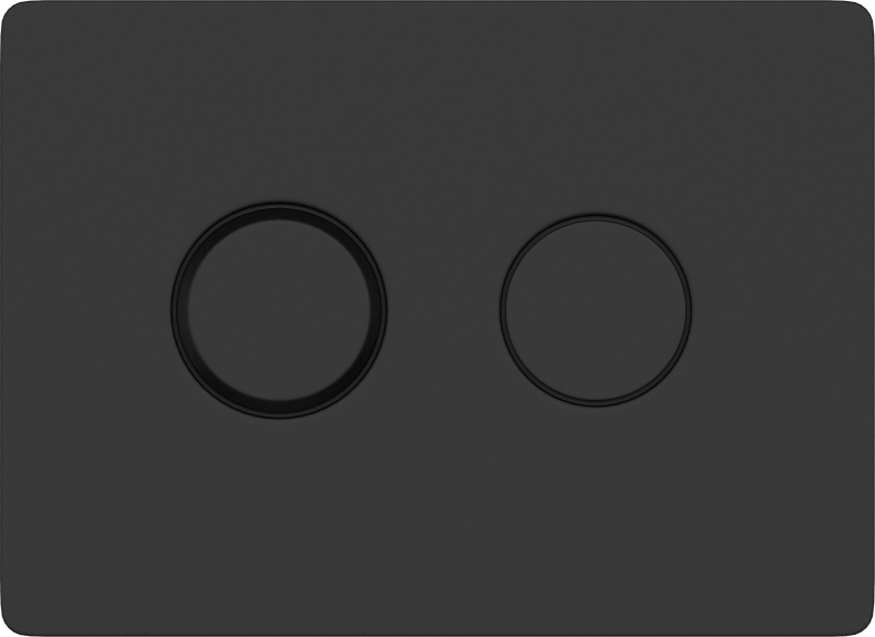Кнопка смыва Cersanit Accento Circle 63839 черная матовая - 0