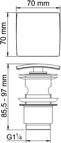 Донный клапан для раковины Wasserkraft A105 - 1