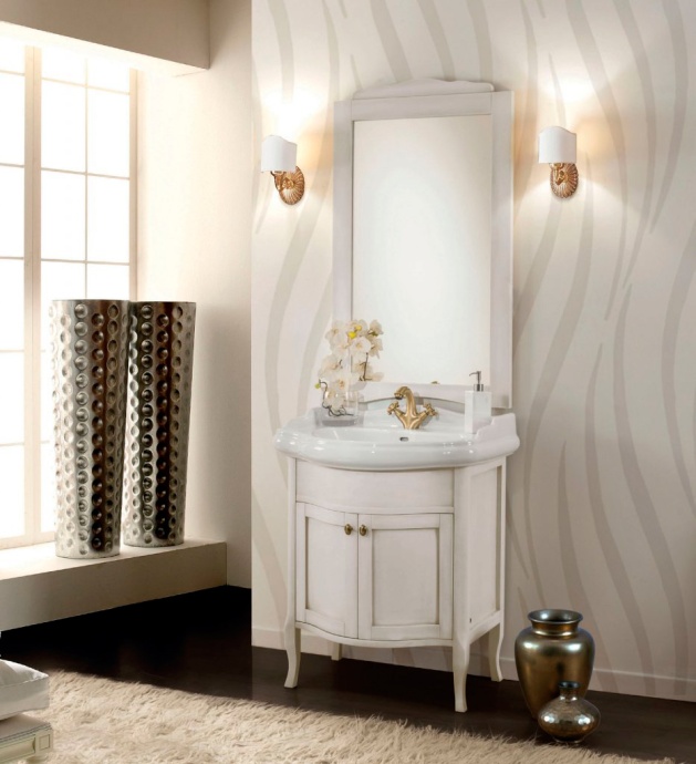 Зеркало Cezares Lorenzo bianco patinato LOR70/03.03 - 1