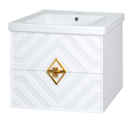 Тумба под раковину Misty Натали 65 белая глянцевая П-Нат-06065-01-012Я - 0