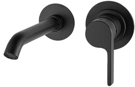 Webert DR830606560 DoReMi встраиваемый смеситель для раковины без донного клапана,черный - 0