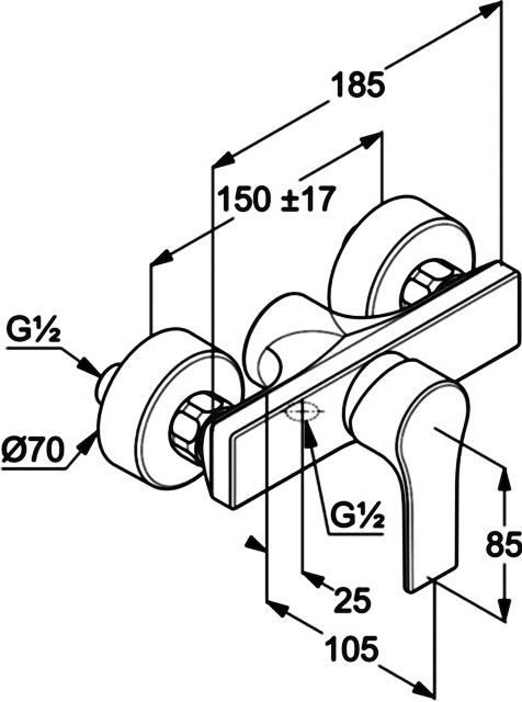 Смеситель Kludi Zenta SL для душа 488700565 - 1