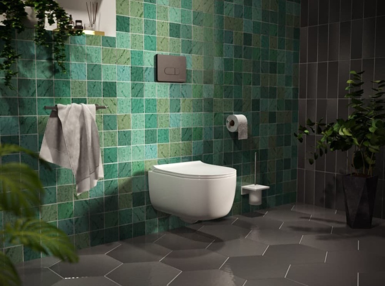 Система инсталляции для унитазов Berges Wasserhaus Novum с кнопкой смыва, черная матовая 040235 - 1