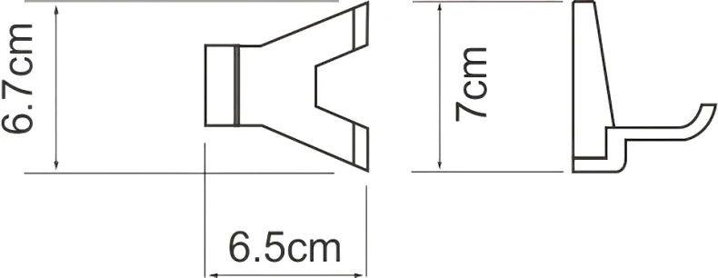 Крючок двойной Wasserkraft Abens черный матовый K-3223D - 3