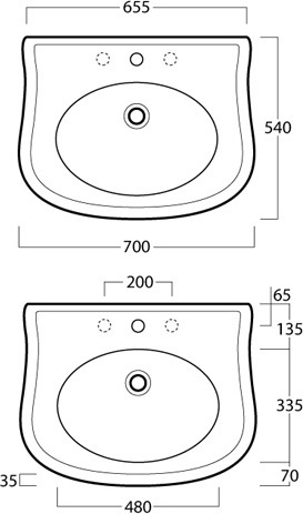 Тумба под раковину Simas Lante 70 см  LAM70 - 4