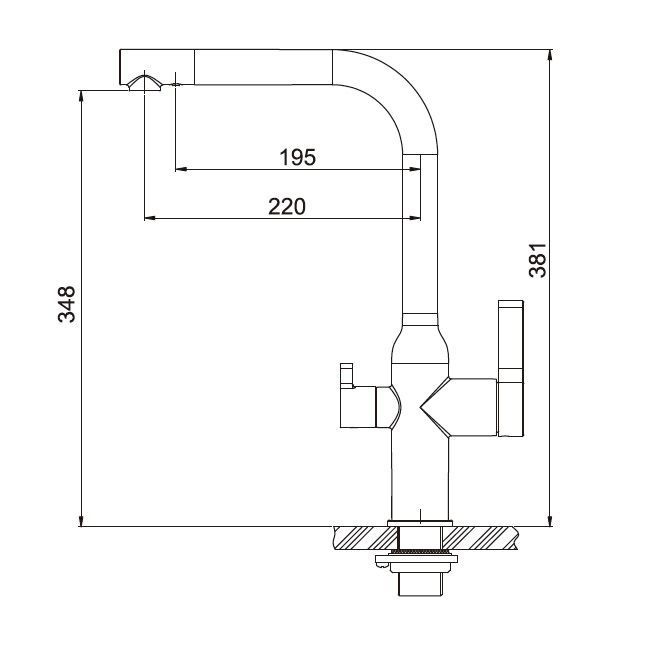 Смеситель для кухни Gappo сталь G4399-4 - 9