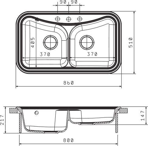 Мойка кухонная Florentina Крит 860 мокко 20.115.E0860.303 - 1